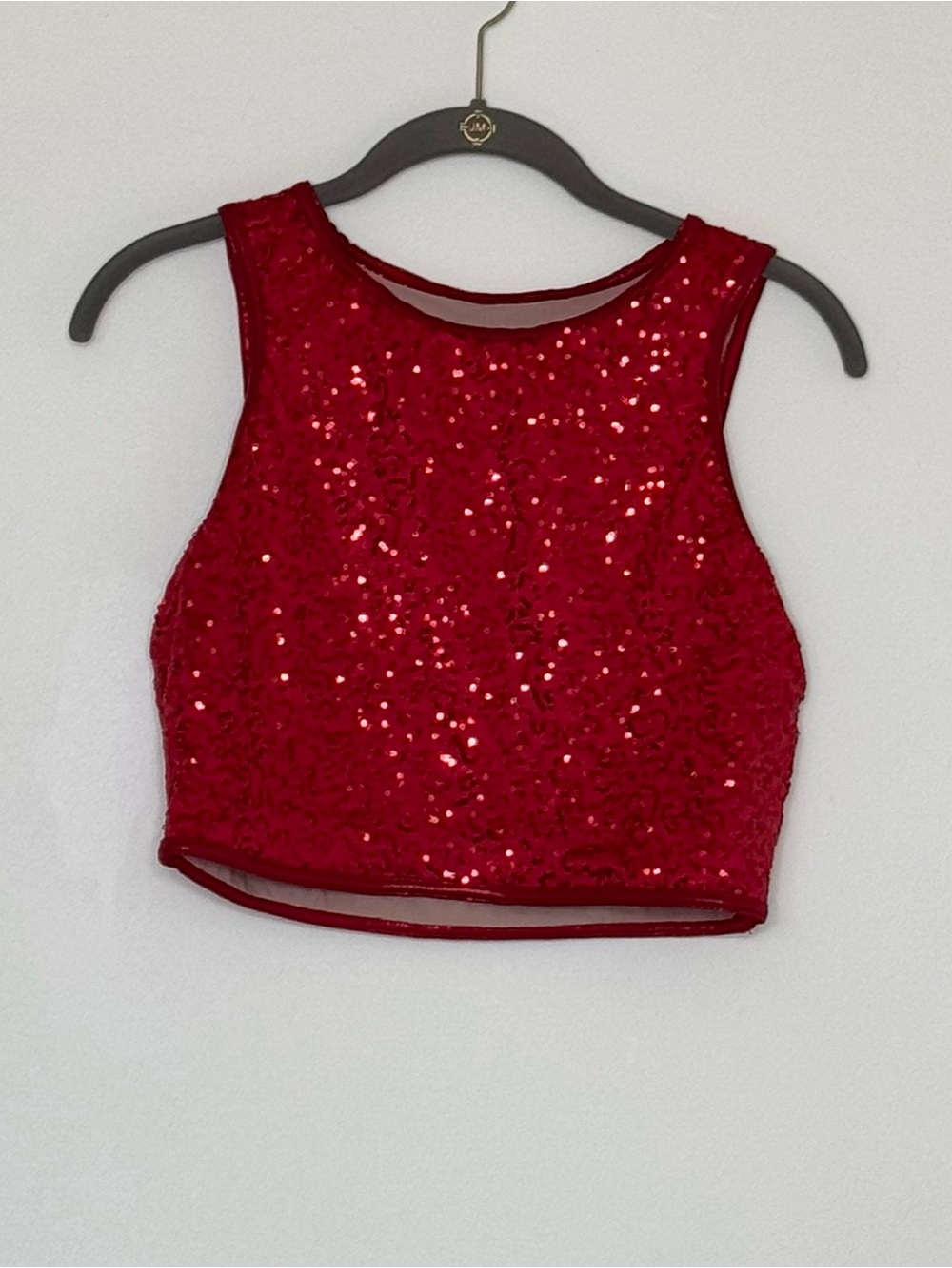 Balera Red Sequin Crop Top